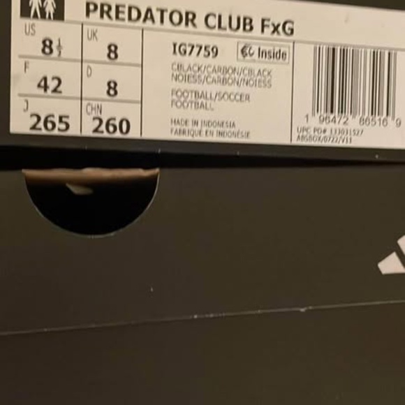 BRAND NEW men adidas predator club flexible ground soccer cleats shoes 7 7.5 9 - Picture 4 of 8